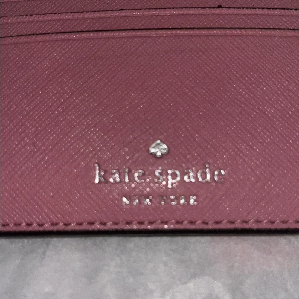 Kate Spade Pink Glitter Slim Card Holder